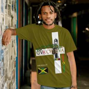 short sleeved soft luxurious bob marley themed t shirt